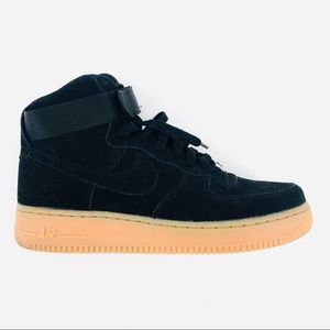 Nike Air Force 1 Black Suede High Top Sneaker